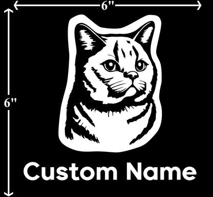 Scottish Fold Cat - Customizable Pet Decal