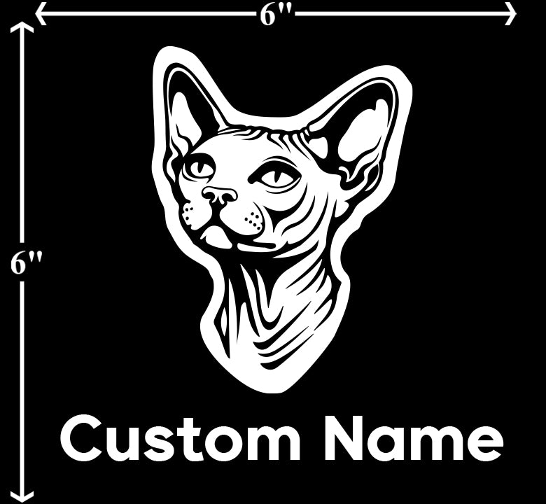 Sphynx (Hairless) Cat - Customizable Pet Decal