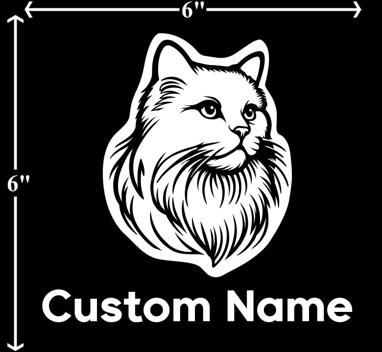 Turkish Angora Cat - Customizable Pet Decal