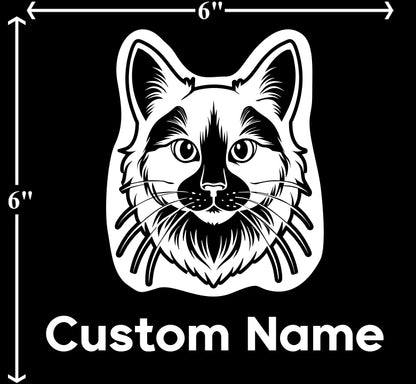 Turkish Van Cat - Customizable Pet Decal