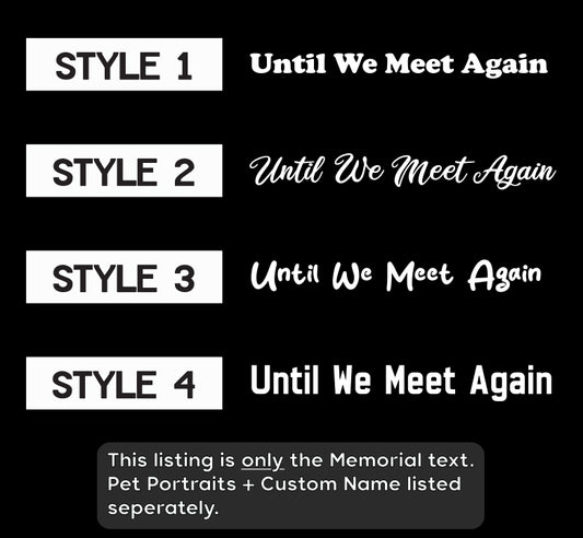 Until We Meet Again - Pet Memorial Decal