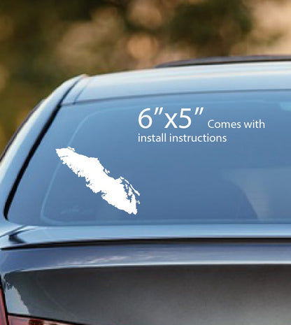 Vancouver Island Solid Island Decal Outline