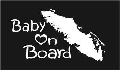 Baby On Board with Heart Island Decal