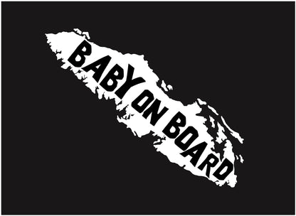 Baby On Board Cut-out Text Island Decal