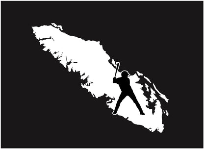 Baseball Batter Inside Island Decal