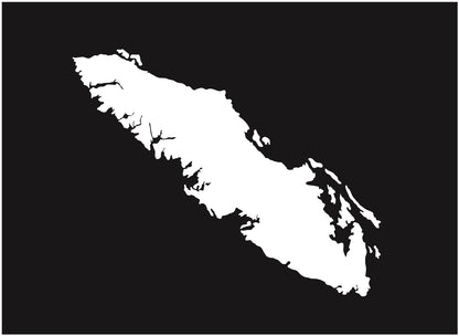 Vancouver Island Solid Island Decal Outline