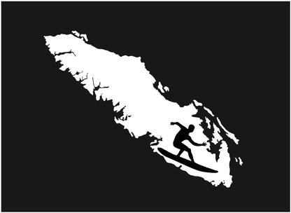 Surfer Inside Island Decal