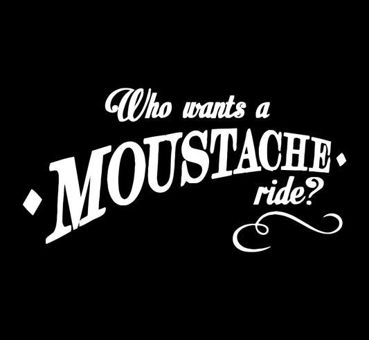 Moustache Ride Decal