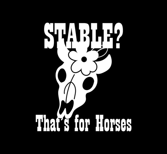 Stable? Cowgirl Decal